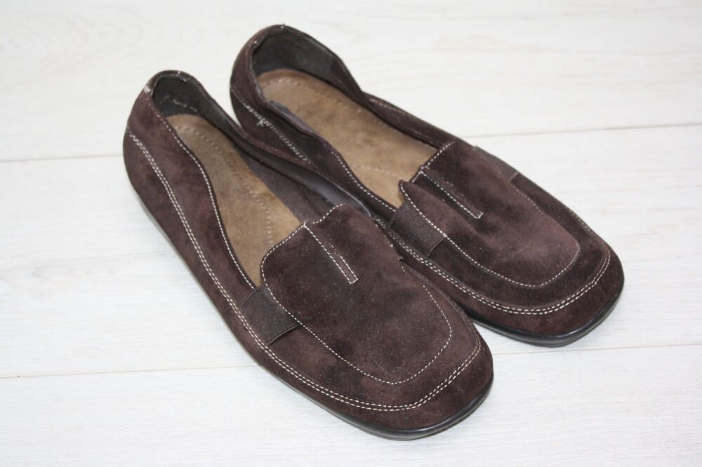 Naturalizer Fadrina Women's sz 10M Brown Suede Leather Loafer Shoe